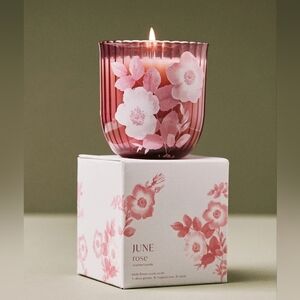 Anthropologie June Birth Month Flower Boxed Candle